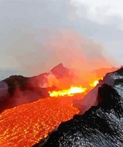 Aesthetic Sicily Volcano Italy Paint By Number