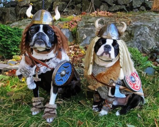 Aesthetic Vikings Dogs Paint By Number