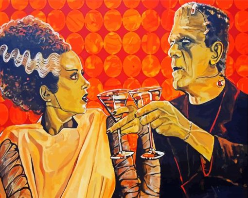 Bride Of Frankenstein Art Paint By Number