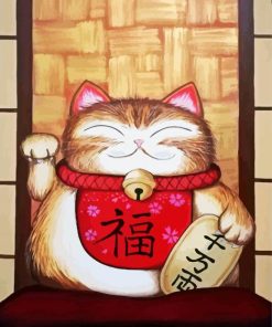 Chinese Lucky Cat Paint By Number