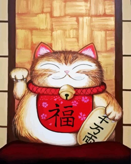 Chinese Lucky Cat Paint By Number