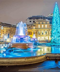 Christmas Trafalgar Square Uk Paint By Number