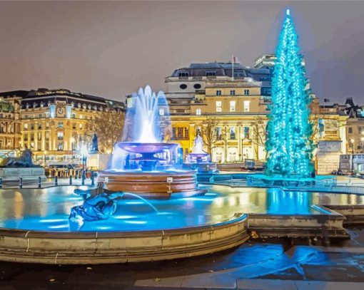 Christmas Trafalgar Square Uk Paint By Number