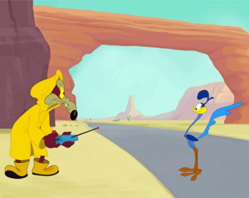 Coyote And Roadrunner Animated Characters Paint By Number