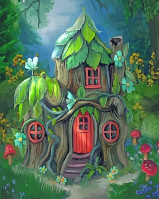 Fantasy Fairytale House Paint By Number