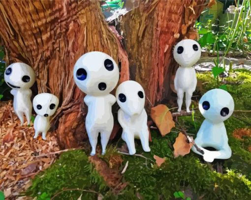 Figurines Kodama Paint By Number