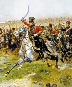 French Cavalry Charge Art Paint By Number