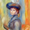 Girl In Gray Blue Paint By Number