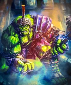 Green Hulk Ragnarok Paint By Number