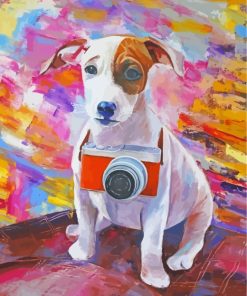 Jack Russell Terrier With Camera Art Paint By Number