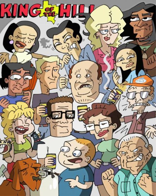 King Of The Hill Characters Paint By Number