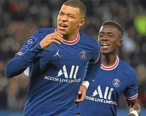 Kylian Mbappe Paris Saint Germain Paint By Number