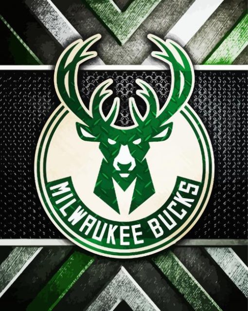 Milwaukee Bucks Basketball Logo Paint By Number