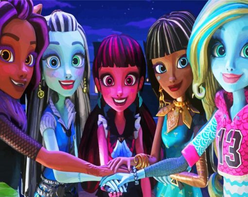 Monster High Cartoon Paint By Number