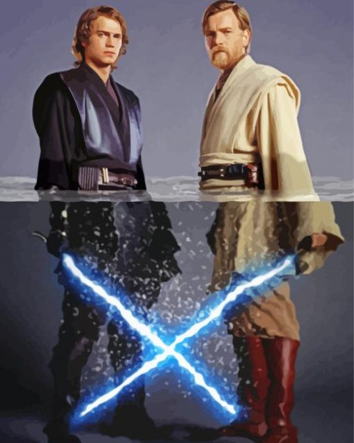 Obi Wan Kenobi And Skywalker Paint By Number