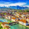 Panorama View Of Lucerne Switzerland Paint By Number