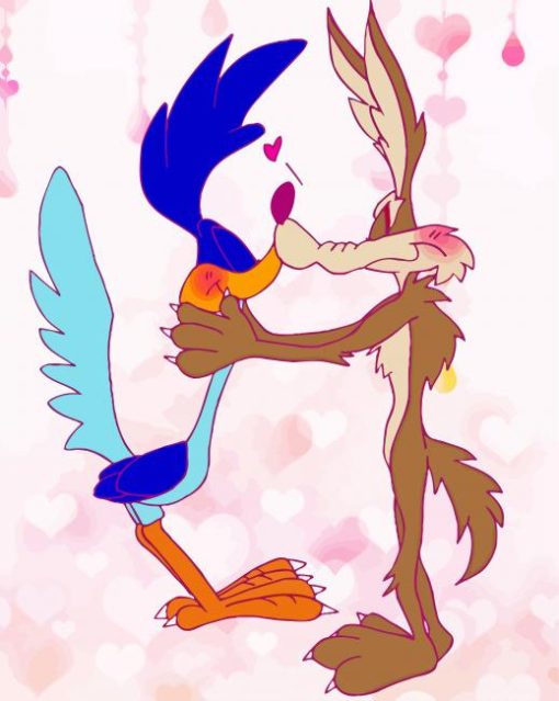 Roadrunner And Coyote Love Paint By Number