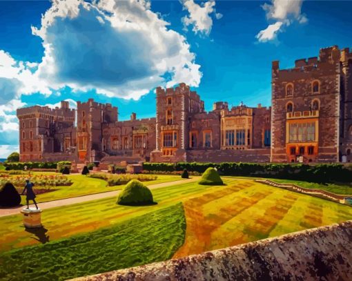 Royal Residence Windsor Castle Paint By Number