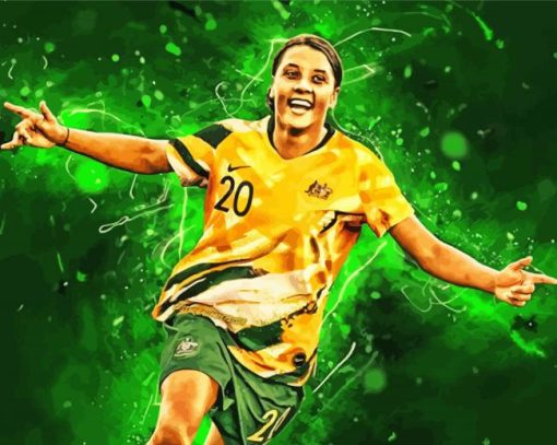 Samantha Kerr Footballer Paint By Number