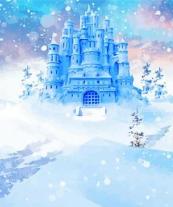 Snowy Disney Castle Paint By Number