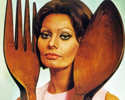 Sophia Loren In The Kitchen With Love Paint By Number