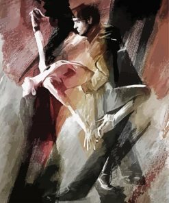 Tango Dancers Abstract Paint By Number