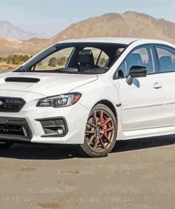 White Subaru WRX Paint By Number