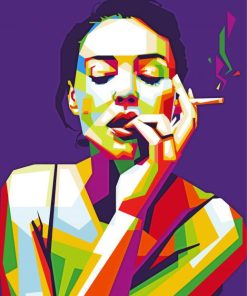 Woman Smoking Pop Art Paint By Number