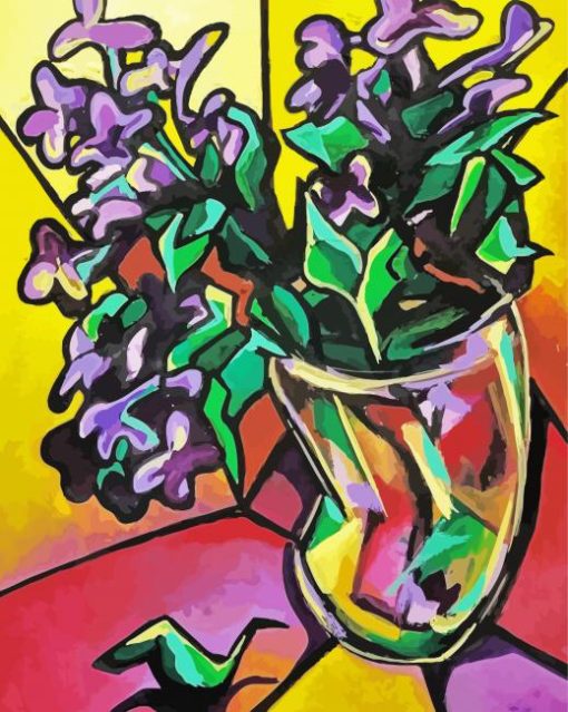 Abstract Flowers Picasso Paint By Number