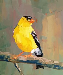 Abstract Yellow Finch Art Paint By Number