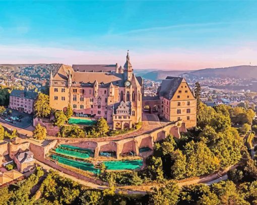 Aesthetic Marburg Castle Paint By Number