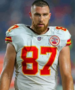 American Footballer Travis Kelce Paint By Number