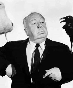 Black And White Alfred Hitchcock Paint By Number