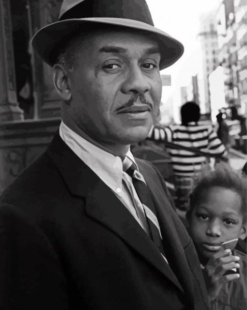 Black And White Novelist Ralph Ellison Paint By Number