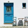 Blue Greek Door And Two Chairs Paint By Number