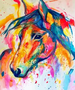 Colorful Horse Head Paint By Number