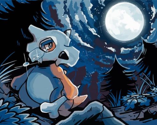 Cubone Looking To Moon Paint By Number