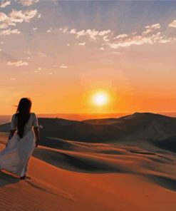 Desert Woman Sunset Paint By Number