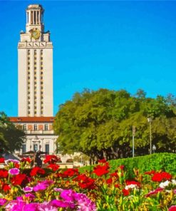 Flowering Garden Of University Of Texas Paint By Number