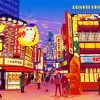 Japan City Illustration Paint By Number