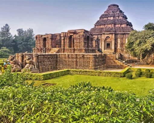 Konark Temple Building Paint By Number