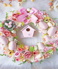 Pinky Easter Wreath Paint By Number