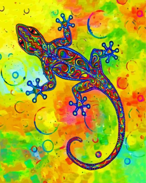 Psychedelic Lizard Art Paint By Number