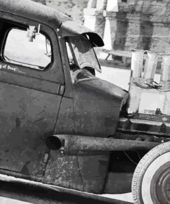 Ratrod Car Black And White Paint By Number