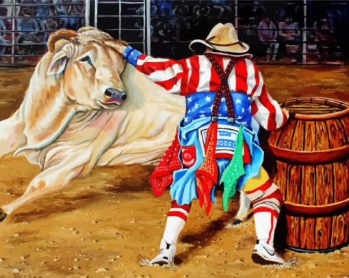 Rodeo Clown Art Paint By Number