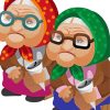 Two Old Women In Glasses Paint By Number