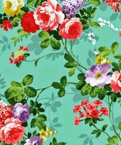 Vintage Floral Art Paint By Number