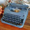 Vintage Grey Typewriter Paint By Number