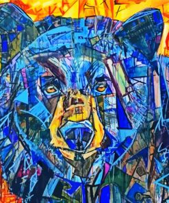 Abstract Bear Art paint by numbers