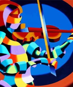 Abstract Violinist paint by numbers